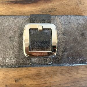 Michael Kors Silver and Black Clutch
